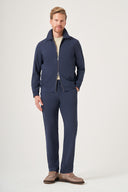 Jakamen Men’s Formal Suit – Zip Closure - Navy