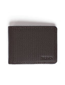 Trifold Wallet with ID Badge - Dark brown