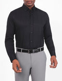 Slim Fit Button-Down Collar Dress Shirt - Black