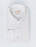 Slim Fit Button-Down Collar Dress Shirt - White