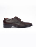 Men’s derby semi-textured shoes - Dark brown