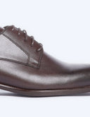 Derby, plain shoes - Dark brown