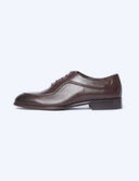 Men’s oxford semi textured and comfy shoes - Dark brown