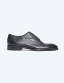 Oxford Shoes in Wrinkled Leather – PVC Sole - Black