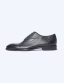 Oxford Shoes in Wrinkled Leather – PVC Sole - Black