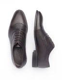 Oxford Shoes in Wrinkled Leather – PVC Sole - Dark brown