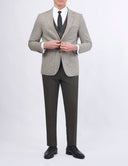 Slim-Fit 3-Piece Mismatched Suit - Olive