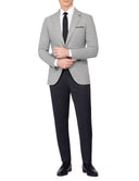 Slim-Fit 2-Piece Mismatched Suit - Light grey