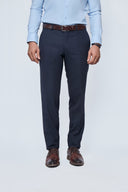 Formal Textured Pants - Navy