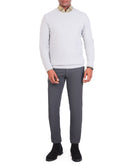 Textured Pullover with a Round Neck - Light grey