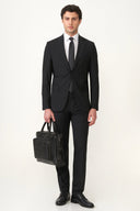 Jakamen Formal Suit with Vest - Black
