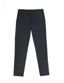 Slim Fit Formal Trousers with Waist Side-Adjusters - Dark Grey