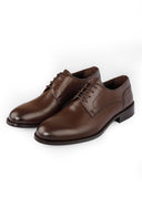 Essential Leather Derby Shoes — Everyday Elegance - Dark brown
