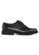 Deer Leather Derby Shoes — Soft Everyday Luxury - Black