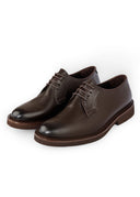 Deer Leather Derby Shoes — Soft Everyday Luxury - Dark brown