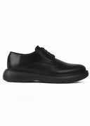 Men’s Chunky Leather Derby Shoes - Black