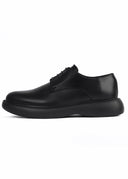 Men’s Chunky Leather Derby Shoes - Black