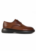 Men’s Chunky Leather Derby Shoes - Light brown