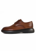 Men’s Chunky Leather Derby Shoes - Light brown