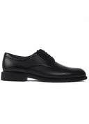 Black Plain Derby Shoes - Black
