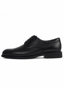 Black Plain Derby Shoes - Black