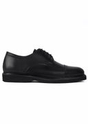 Semi-Textured Derby Shoes - Black