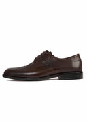 Wrinkled Leather Oxford Shoes - Dark brown