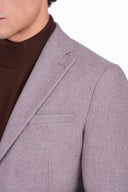 Wool Blend Double vent Blazer - Maroon