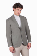 Wool Blend Double vent Blazer - Olive