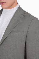 Wool Blend Double vent Blazer - Olive