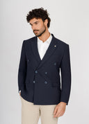 Double-Breasted Peak Lapel Suit – Slim Fit - Navy