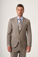 Jakamen Men’s Formal Suit – Vitale Barberis Wool - Beige