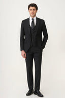 Jakamen Men’s Vest Suit – Matching Vest - Black