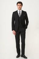 Jakamen Suit with Vest - Black