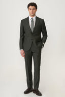 Jakamen Men’s Suit – Wool Blend - Olive