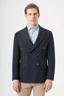 Jakamen Men’s Blazer with Peak Lapel M033 - Navy