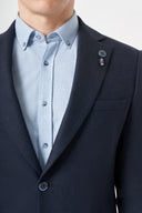 Jakamen Men’s Blazer with Notch Lapel M039 - Navy