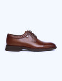 Derby, plain shoes - Dark brown