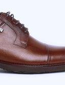 Derby, plain shoes - Dark brown