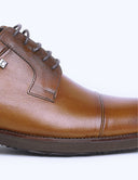 Derby, plain shoes - Light brown