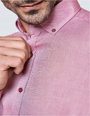 Slim-Fit Oxford Dress Shirt - Maroon