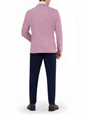 Men’s double breasted linen blazer - Light maroon