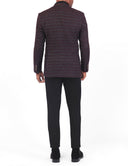 Men’s Wool Classic Blazer in Slim Fit - Maroon