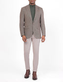 Men’s Wool Classic Blazer in Slim Fit - Brown