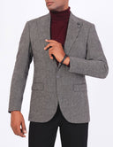 Men’s Wool Classic Blazer in Slim Fit - Dark Grey
