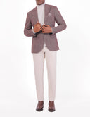 Men’s Wool Classic Blazer in Slim Fit - Maroon