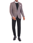 Men’s Slim Fit Blazer in Wool - Maroon