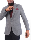 Men’s Slim Fit Blazer in Wool - Navy
