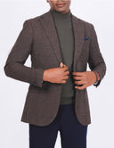 Slim-Fit Men’s Wool Blazer - Brown
