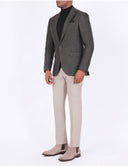 Slim-Fit Men’s Wool Blazer - Olive